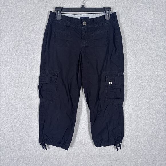 Y2K 90s Tommy Hilfiger Low Rise Cargo Pants 2 Utility Adjustable GORP Hiking - Picture 1 of 11